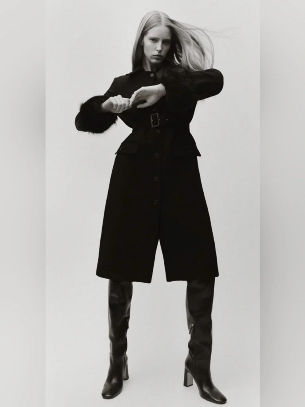 Zara Over The Knee Long Leather Boots